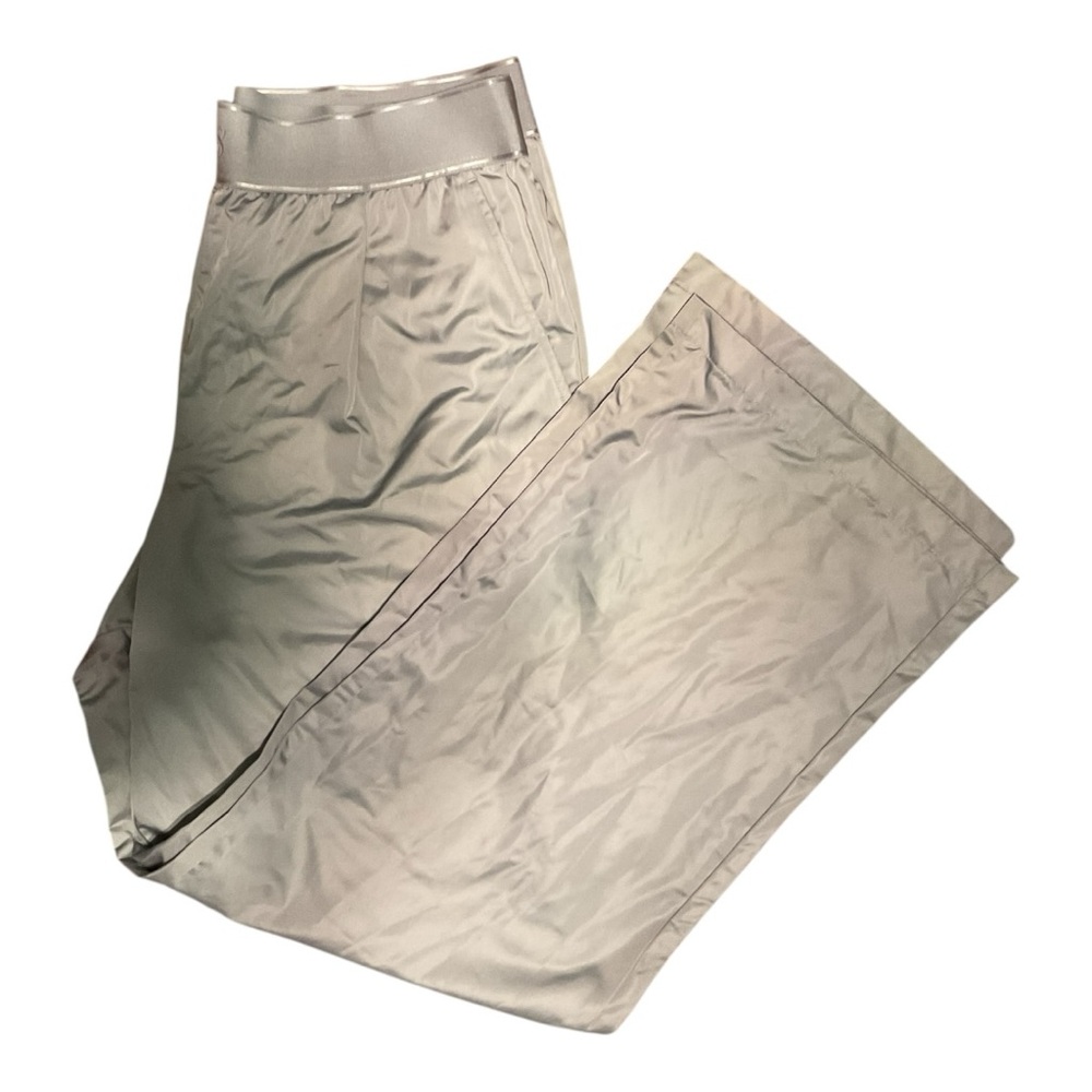 NWOT Victoria’s Secret PINK Silver Wide Leg Parachute Pants Large